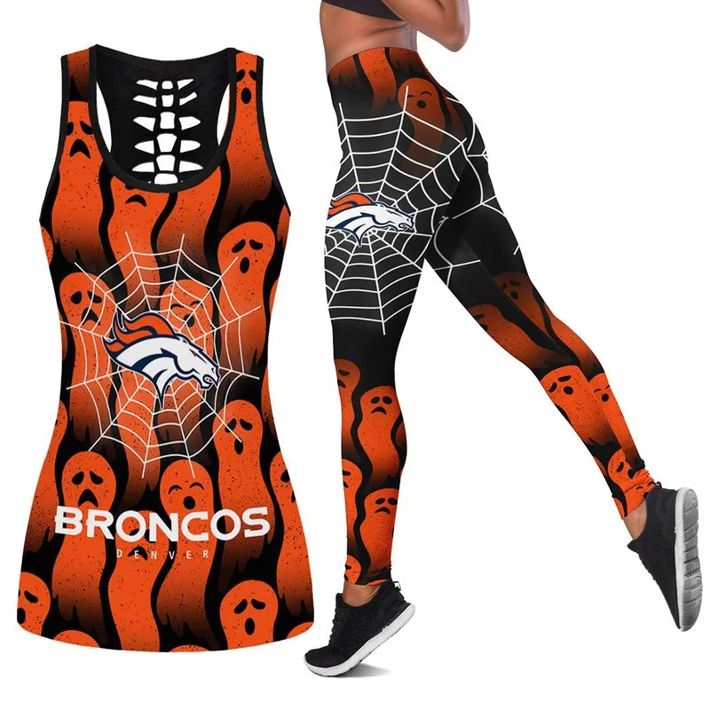 Denver Broncos Women's Hollow Out Tank Top + Legging ET71