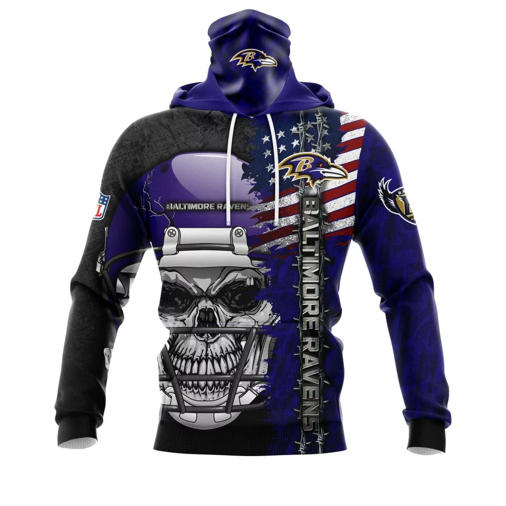 Hoodie Mask Baltimore Ravens | Custom Name | Limited Edition