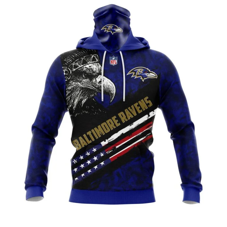 Hoodie Mask Baltimore Ravens | Custom Name | Limited Edition