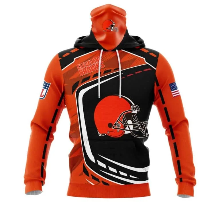 Hoodie Mask Cleveland Browns| Custom Name | Limited Edition