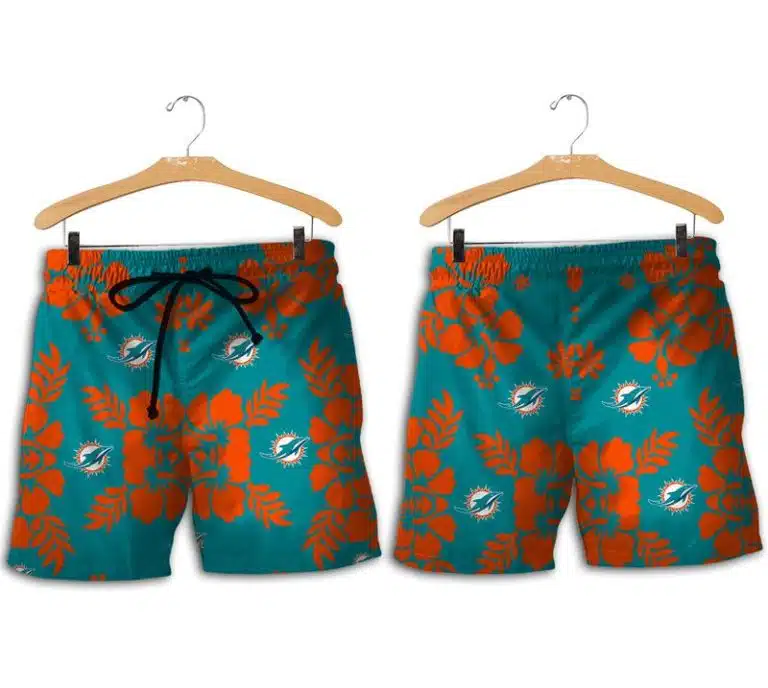 Combo Miami Dolphins Button-Up Shirt & Men Shorts TP13 - Image 2