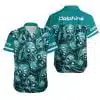 Combo Miami Dolphins Button-Up Shirt & Men Shorts KF64