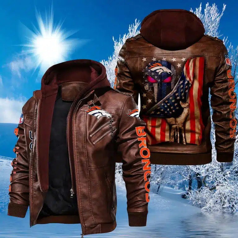 Denver Broncos Leather Jacket WT31 - Image 2