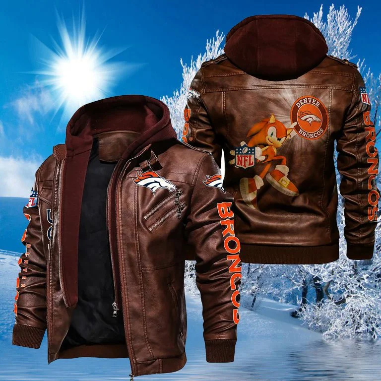 Denver Broncos Leather Jacket BS26 - Image 2