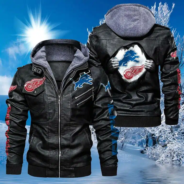 Detroit Lions Leather Jacket IF59