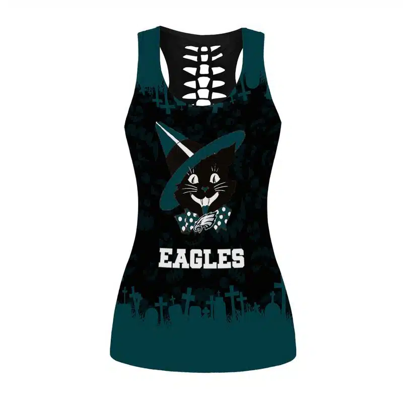 Philadelphia Eagles Women's Criss Cross Tank Top & Legging US89 - Image 2