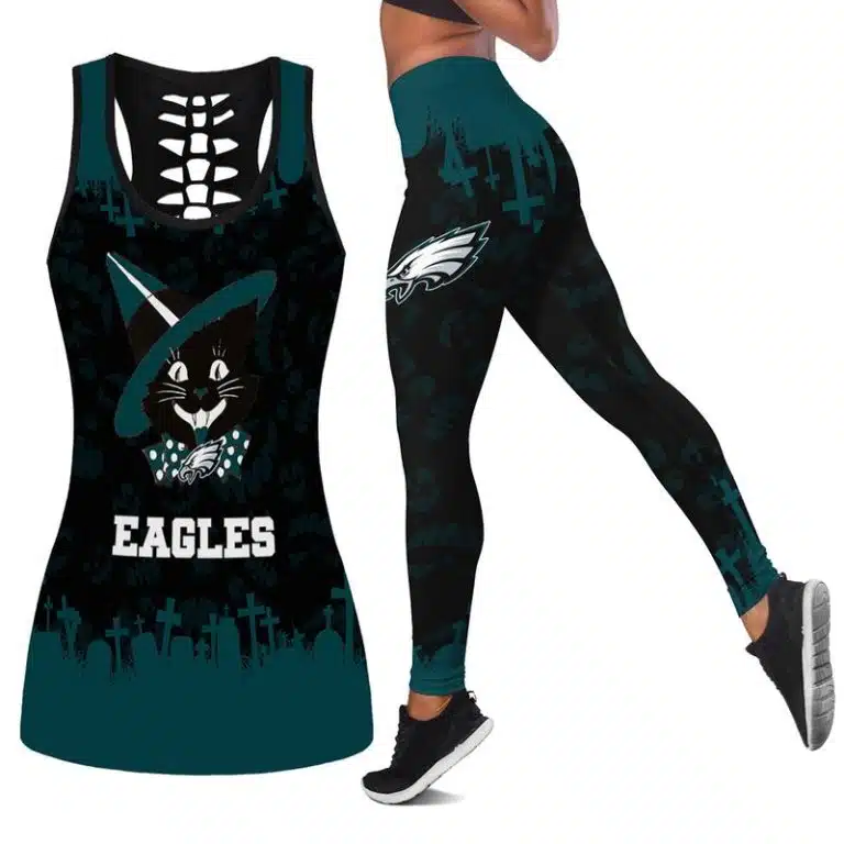 Philadelphia Eagles Women's Criss Cross Tank Top & Legging US89