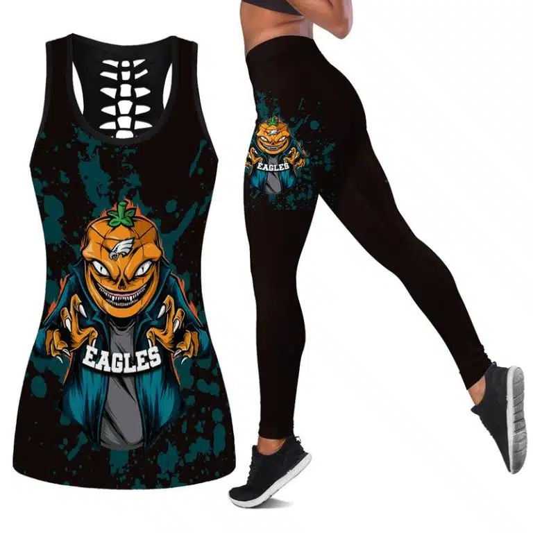Philadelphia Eagles Women's Criss Cross Tank Top & Legging EH54