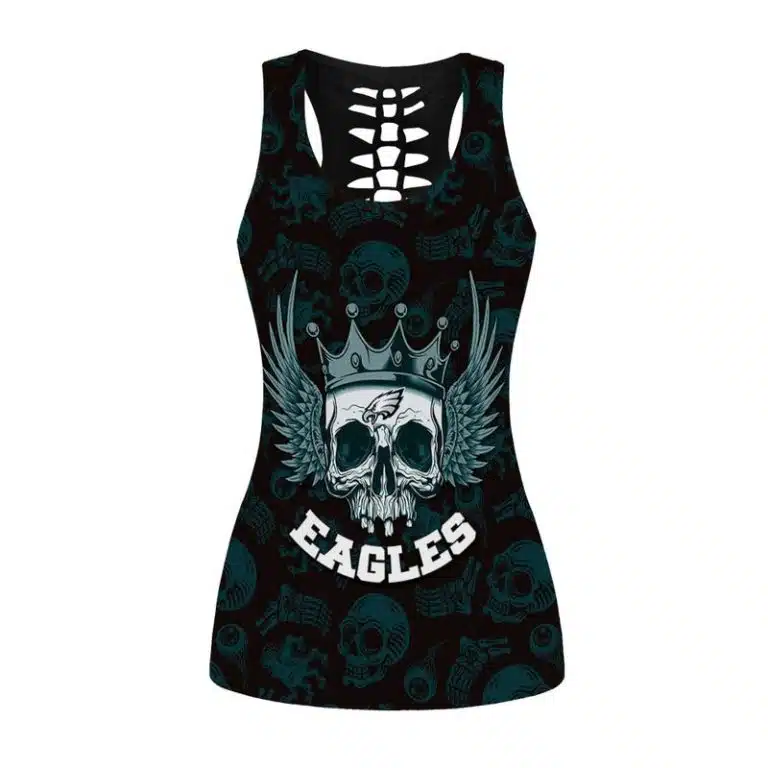 Philadelphia Eagles Women's Criss Cross Tank Top & Legging WT57 - Image 2