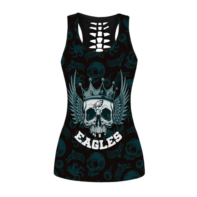 Philadelphia Eagles Women's Criss Cross Tank Top & Legging WT57 - Image 2