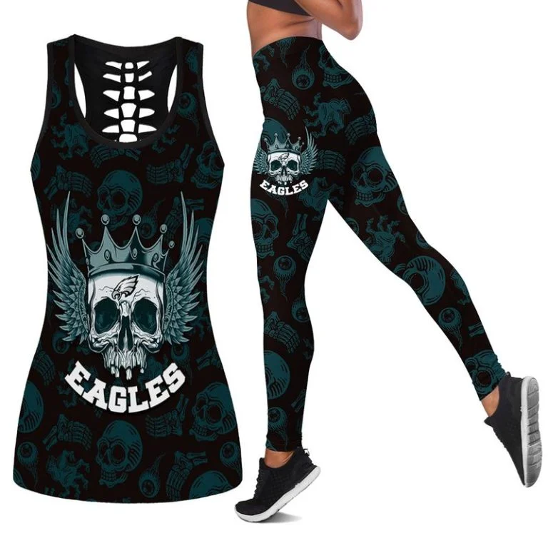 Philadelphia Eagles Women's Criss Cross Tank Top & Legging WT57