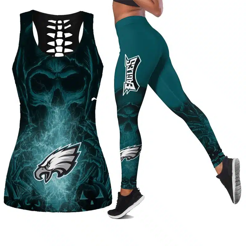 Philadelphia Eagles Women's Criss Cross Tank Top & Legging IE79