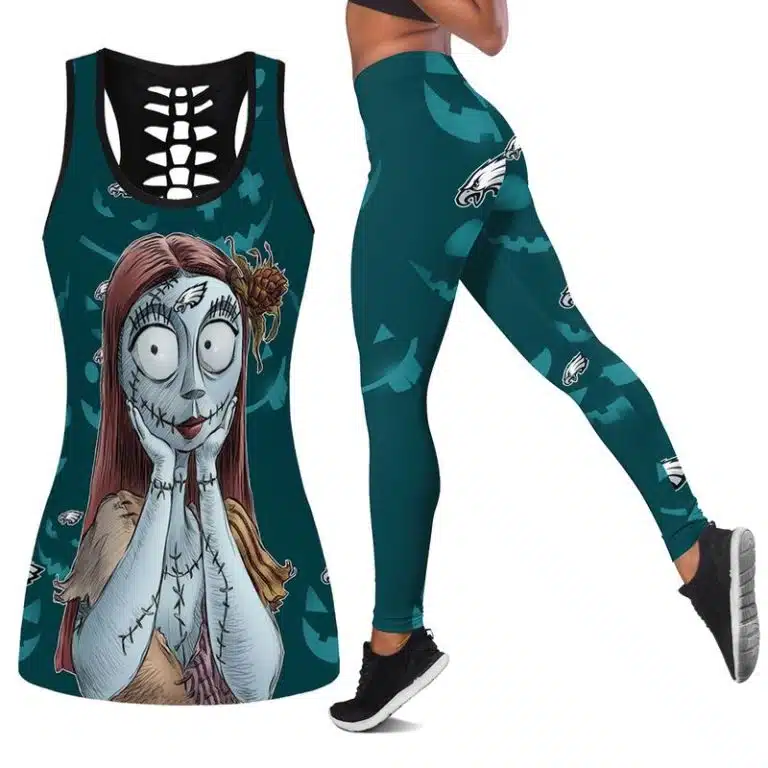 Philadelphia Eagles Women's Criss Cross Tank Top & Legging IW79