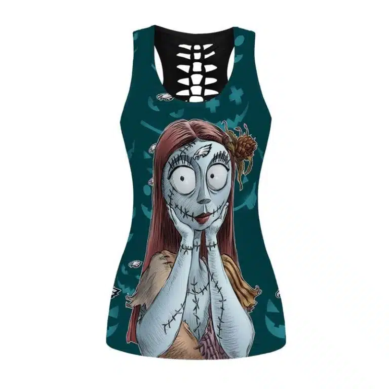 Philadelphia Eagles Women's Criss Cross Tank Top & Legging IW79 - Image 2