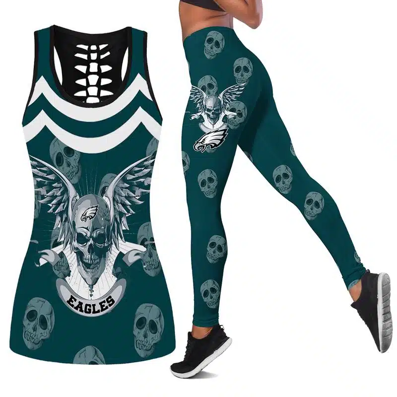 Philadelphia Eagles Women's Criss Cross Tank Top & Legging KW23