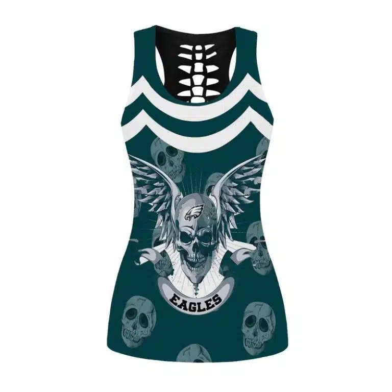Philadelphia Eagles Women's Criss Cross Tank Top & Legging KW23 - Image 2