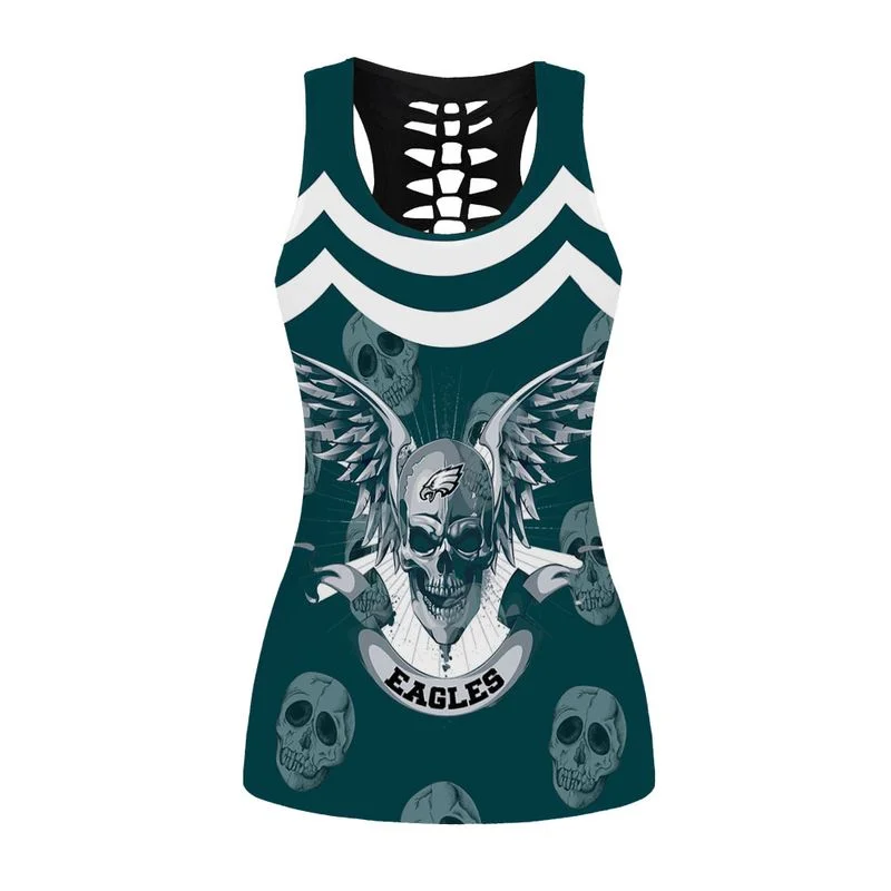 Philadelphia Eagles Women's Criss Cross Tank Top & Legging KW23 - Image 2