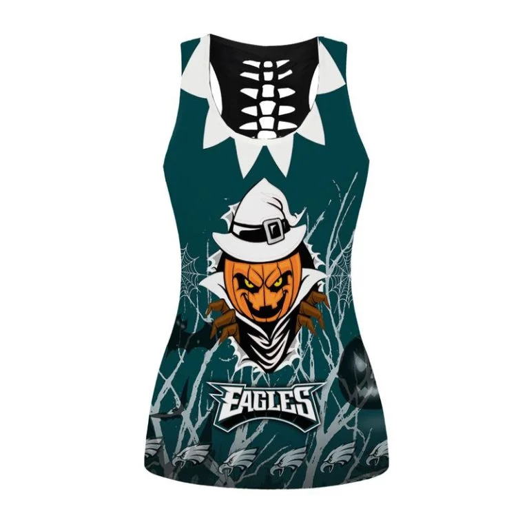 Philadelphia Eagles Women's Criss Cross Tank Top & Legging TU71 - Image 2
