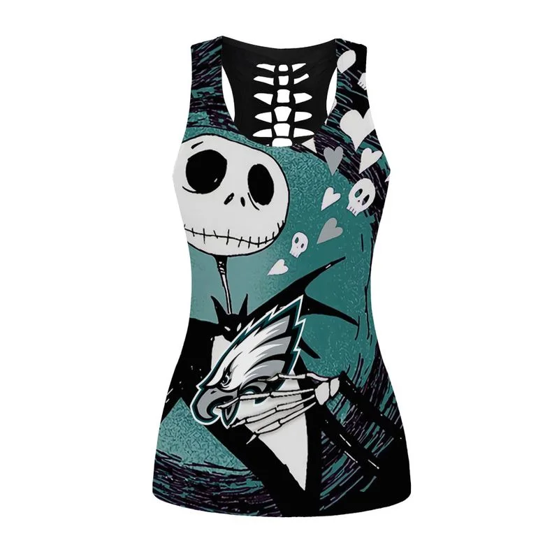 Philadelphia Eagles Women's Criss Cross Tank Top & Legging FK63 - Image 2