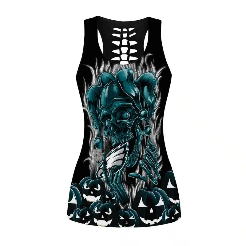 Philadelphia Eagles Women's Criss Cross Tank Top & Legging KF43 - Image 2