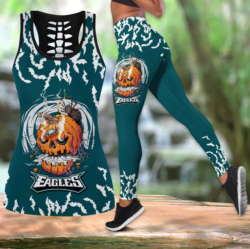Philadelphia Eagles Women's Criss Cross Tank Top & Legging UD97