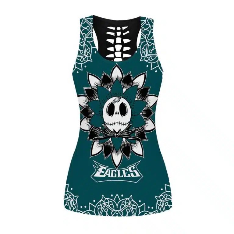 Philadelphia Eagles Women's Criss Cross Tank Top & Legging TF71 - Image 2