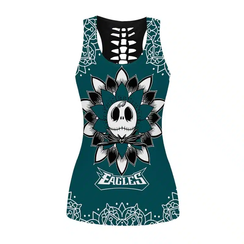 Philadelphia Eagles Women's Criss Cross Tank Top & Legging TF71 - Image 2