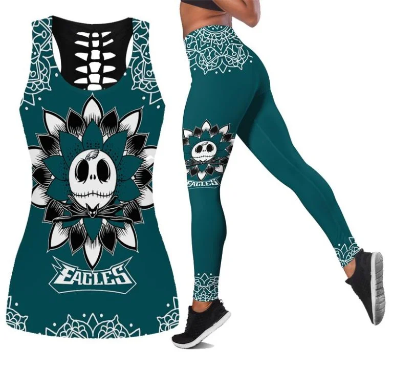 Philadelphia Eagles Women's Criss Cross Tank Top & Legging TF71