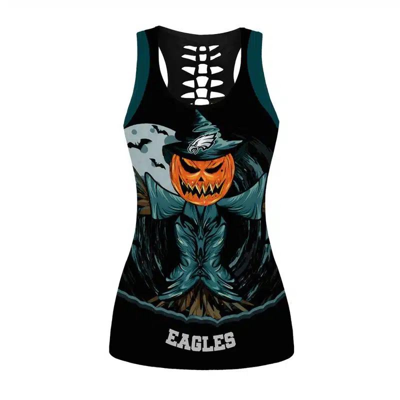 Philadelphia Eagles Women's Criss Cross Tank Top & Legging QK29 - Image 2