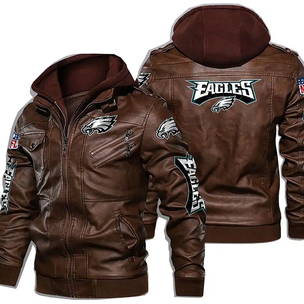Philadelphia Eagles Leather Jacket BX19 - Image 2