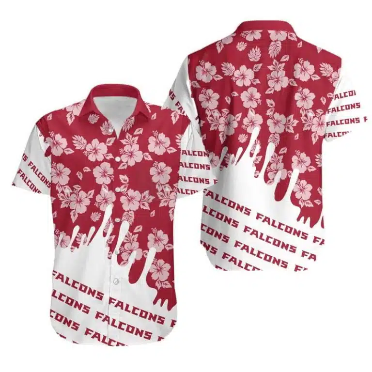 Combo Atlanta Falcons Button-Up Shirt & Men Shorts KY73