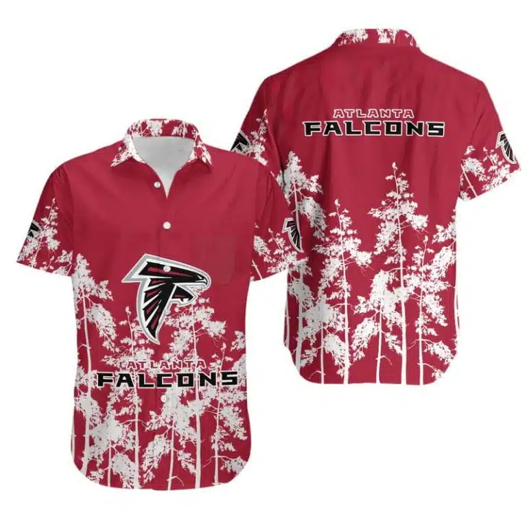 Combo Atlanta Falcons Button-Up Shirt & Men Shorts EL17