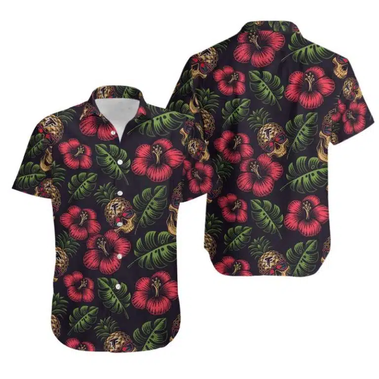 Combo Atlanta Falcons Button-Up Shirt & Men Shorts RI44