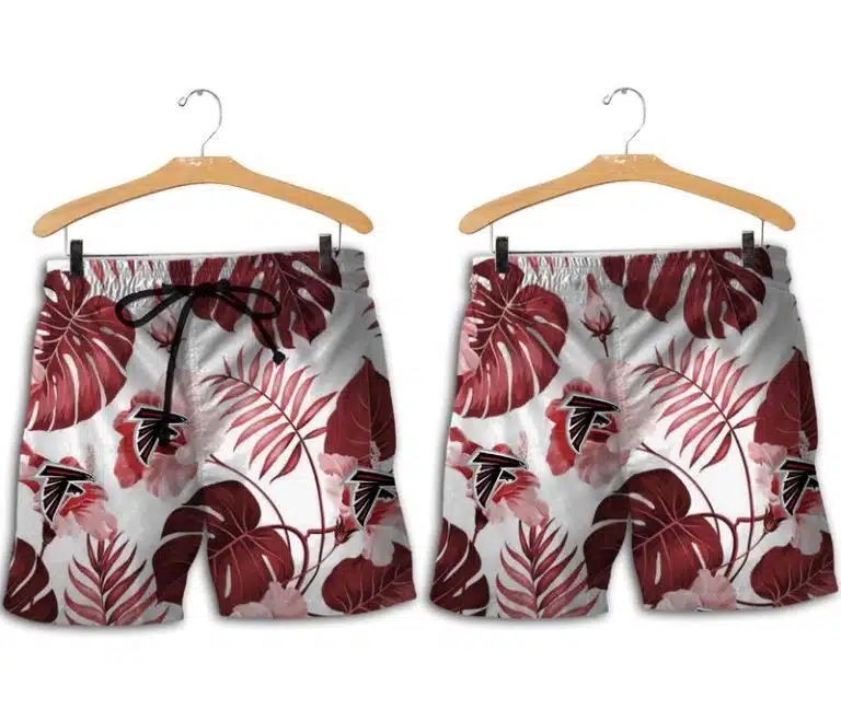Combo Atlanta Falcons Button-Up Shirt & Men Shorts KF23 - Image 2