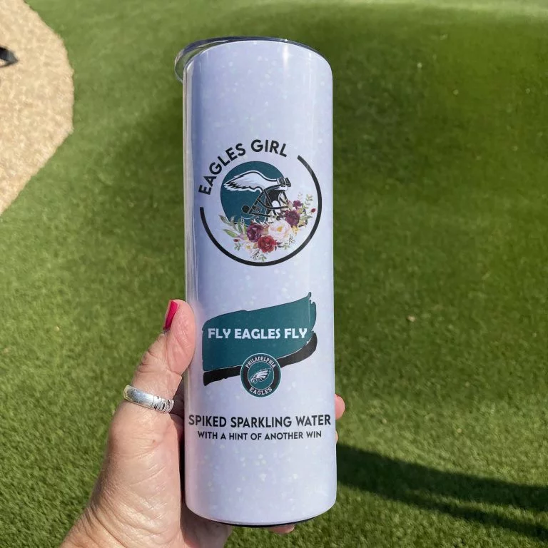 Νfl24-Philadelphia Eagles Girl Glitter Tumbler Cup 20oz & 30oz - Image 3