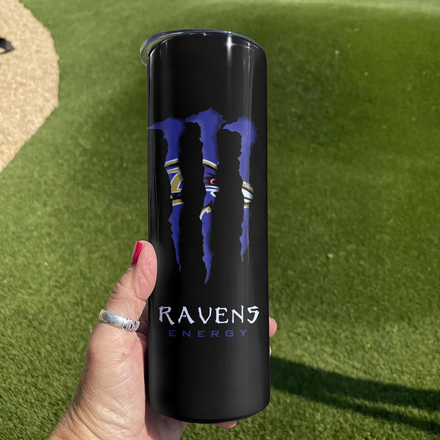 ΝFL03-Limited Edition Ravens Skinny Tumbler Cup 20oz & 30oz - Image 4