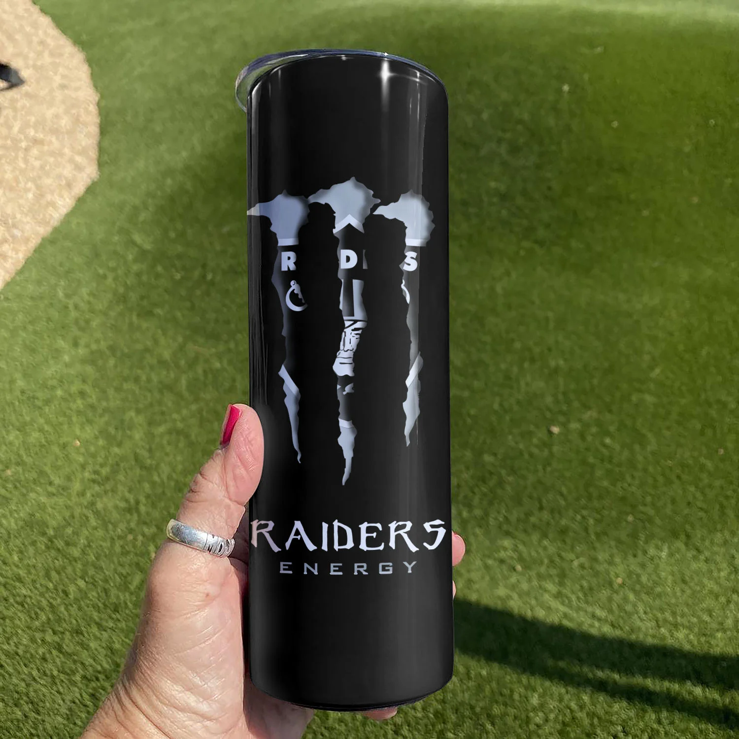 Νfl23-Limited Raiders Skinny Tumbler Cup 20OZ & 30OZ - Image 3