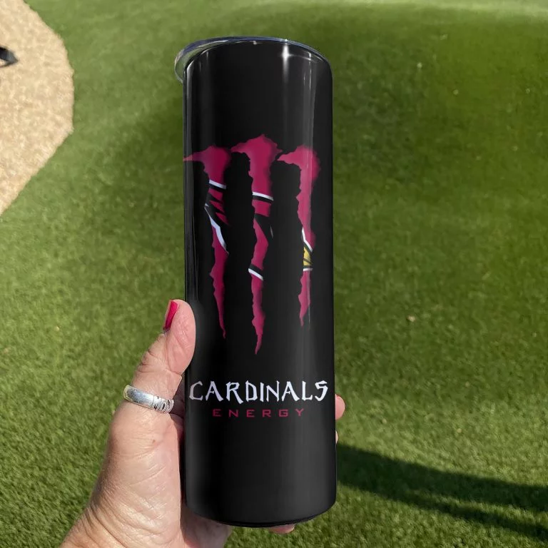 ΝFL01-Limited Edition Arizona Cardinals Skinny Tumbler Cup 20OZ & 30OZ - Image 3