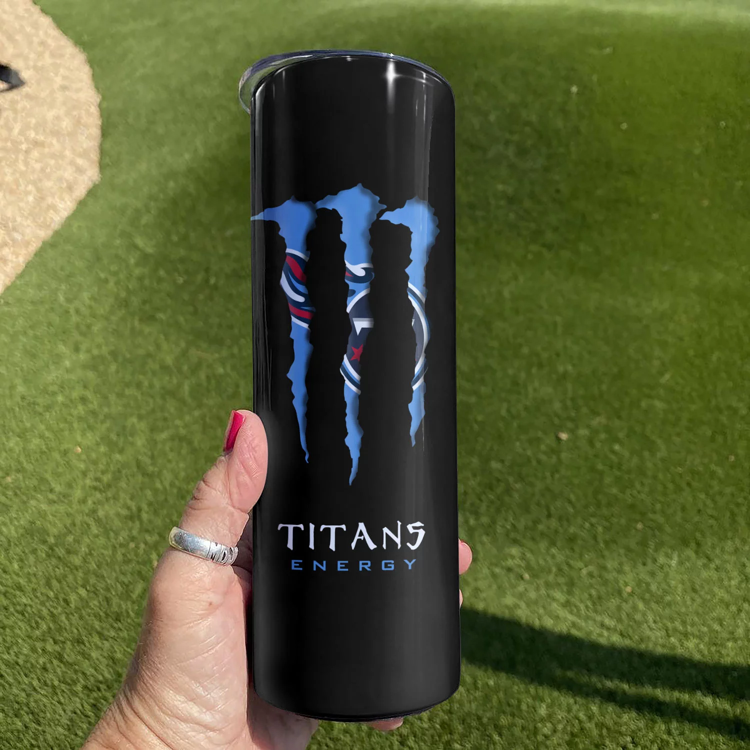 Νfl31-Limited Edition Tennessee Titans Skinny Tumbler Cup 20OZ & 30OZ - Image 3
