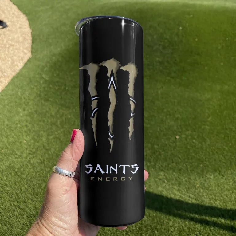 ΝFL20-Limited Edition New Orleans Saints Skinny Tumbler Cup 20OZ & 30OZ - Image 3
