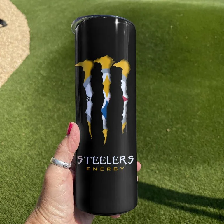 ΝFL25-Limited Pittsburgh Steelers Skinny Tumbler Cup 20oz & 30oz - Image 3