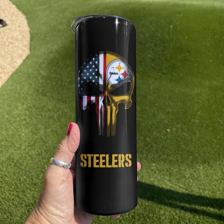 ΝFL25-Limited Pittsburgh Steelers Skinny Tumbler Cup 20oz & 30oz - Image 3