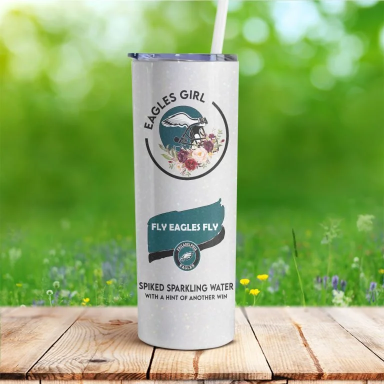 Νfl24-Philadelphia Eagles Girl Glitter Tumbler Cup 20oz & 30oz - Image 2