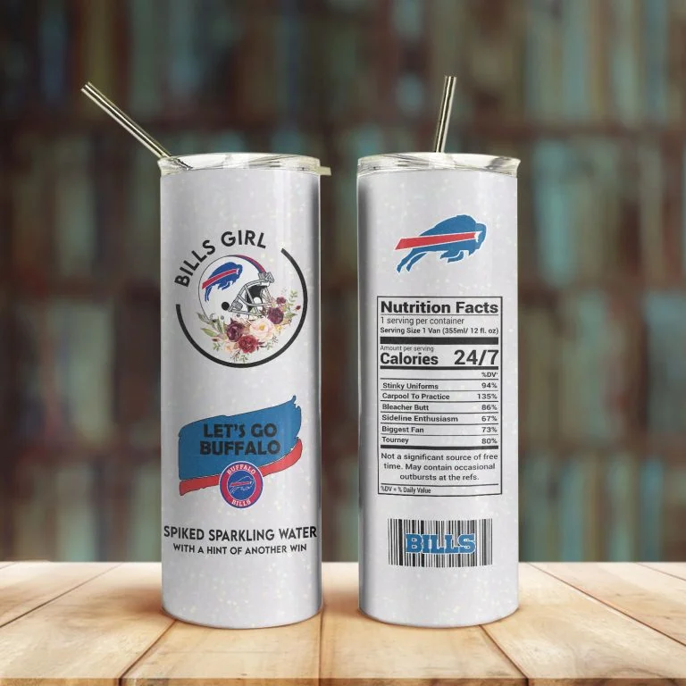 Νfl04-Buffalo Bills Girl Glitter Tumbler Cup 20oz & 30oz