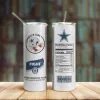 Νfl09-Dallas Cowboys Girl Glitter Tumbler Cup 20oz & 30oz