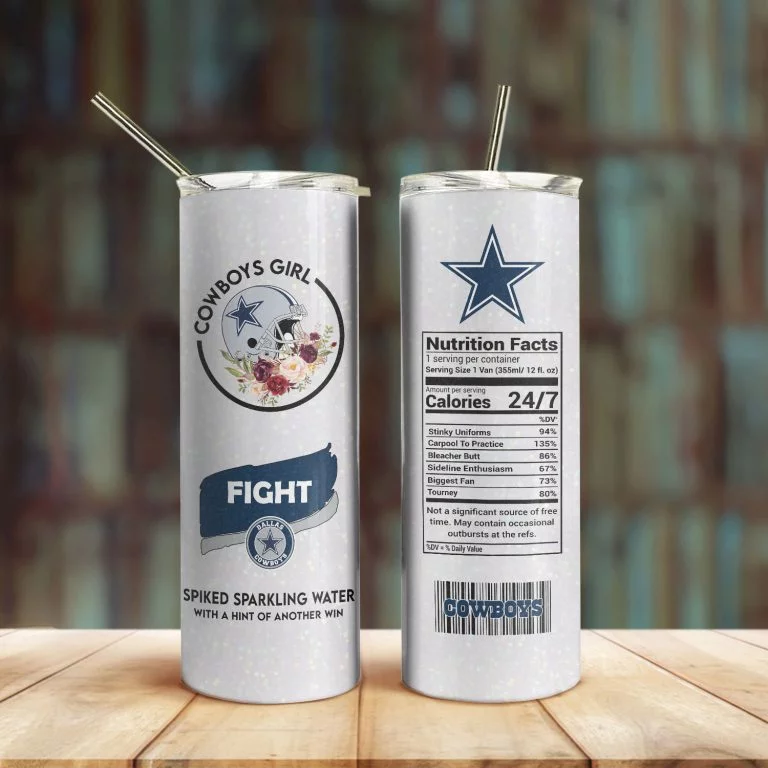 Νfl09-Dallas Cowboys Girl Glitter Tumbler Cup 20oz & 30oz