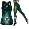 Green Bay Packers Women's Hollow Out Tank Top + Legging WG41