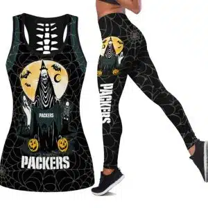 Green Bay Packers Women's Hollow Out Tank Top + Legging KE17
