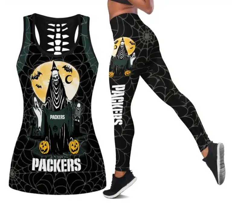 Green Bay Packers Women's Hollow Out Tank Top + Legging KE17