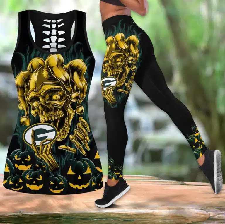 Green Bay Packers Women's Hollow Out Tank Top + Legging ET71